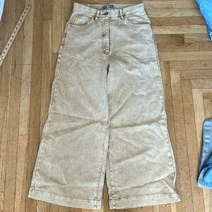 Urban outfitters khaki washed wide leg pants